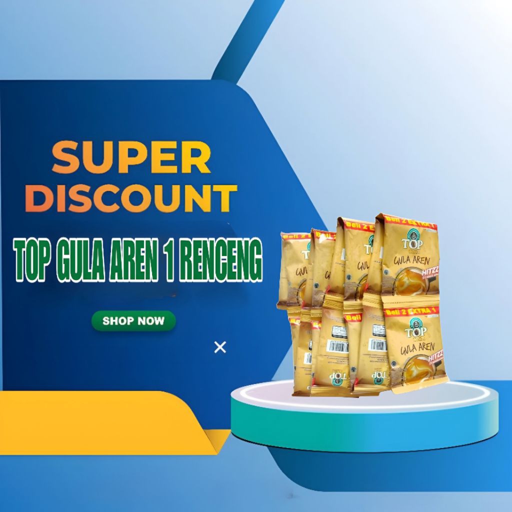 

Top Kopi Gula Aren 27g 1 Renceng 15 Sachet