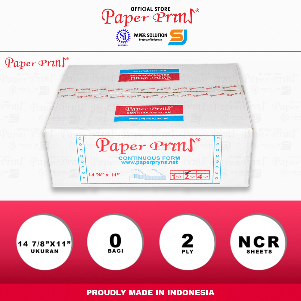 

Paperpryns Kertas Continuous Form 2PLY NCR 14 7/8" x 11