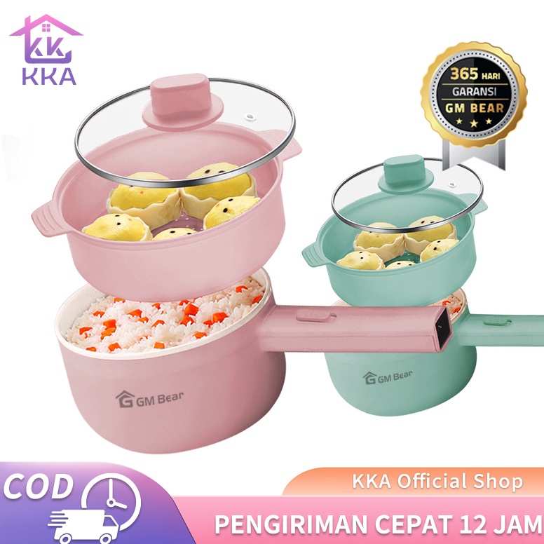 Promo besar Panci Listrik Serbaguna 2L  Kompor Listrik Panci Penggorengan Listrik Panci Elektrik Fre