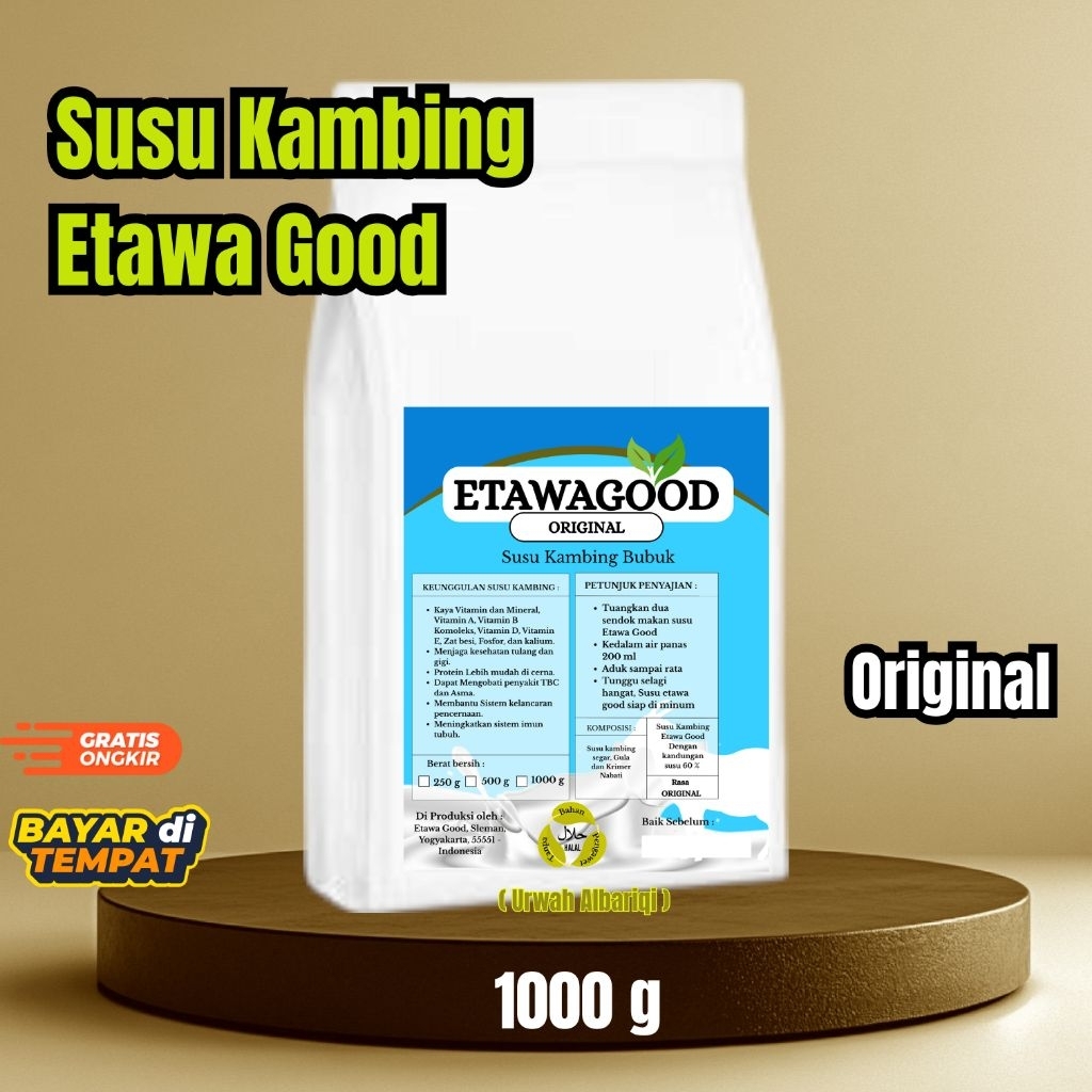

EttawaGood - Original, susu kambing Bubuk ,60% susu. 1 kg, Langsung Produsen.