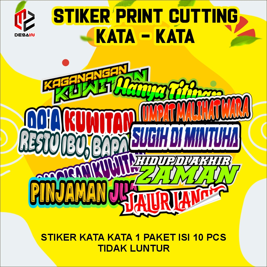 

Stiker Vinyl Kata Banjar Tahan Air Murah