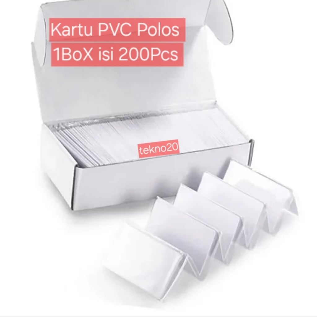 Kartu PVC POLOS Tanpa Chip | Blank Card PVC NO CHIP | PVC Kartu Polos Tanpa Chip 1 Box ( 200pcs )