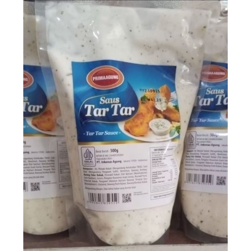 

Prima Agung Saus Tartar/Tar Tar Sauce 500g, 250g Creamy gurih