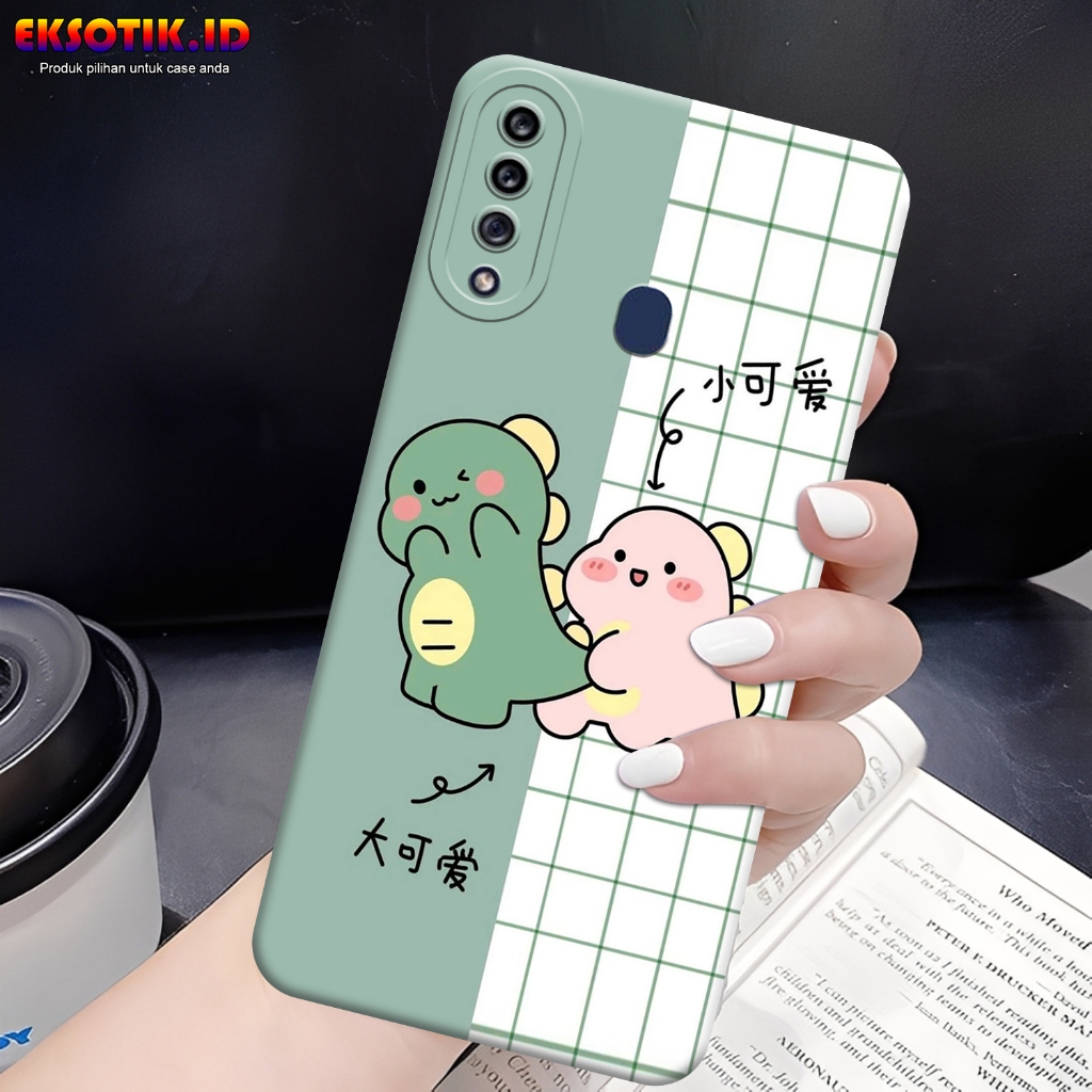 Case SAMSUNG A20S- Eksotik.id - Casing SAMSUNG A20S - Case CUTE DINO - Skin Handphone - Silikon SAMS