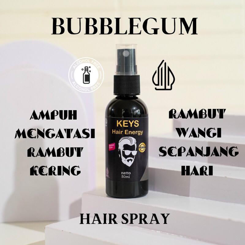 Minyak Rambut Pria Spray Keys Hair Energy 50ml Wangi Sepanjang Hari
