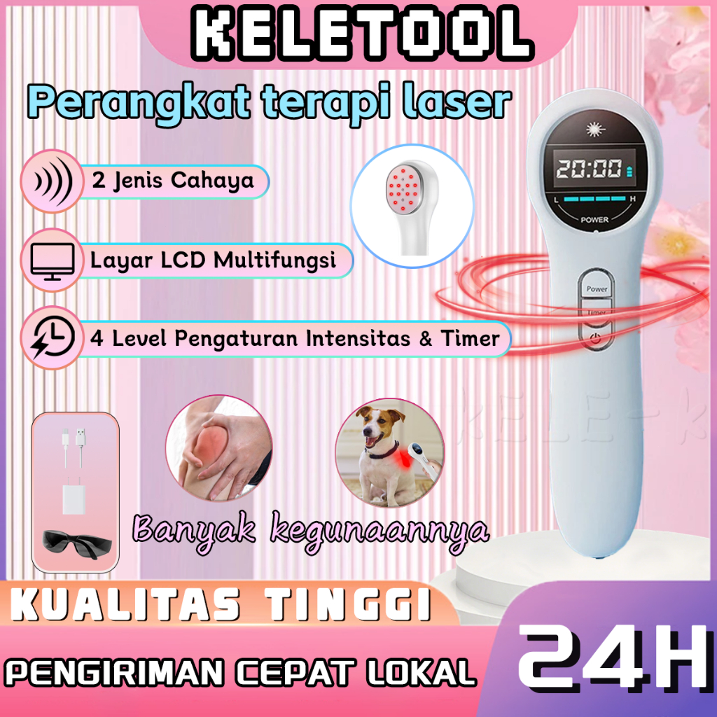 Alat lampu infrared fisioterapi Tongkat Terapi Cahaya Merah Alat Terapi Laser Dingin Jauh Berbantuan