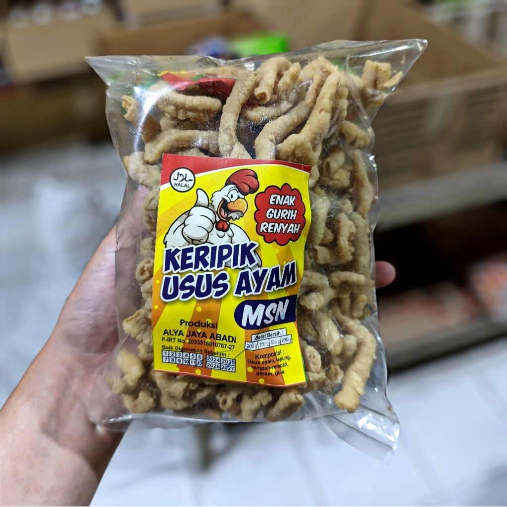 

Keripik Usus Ayam Renyah Gurih 200gr | Camilan Khas Nusantara Enak dan Halal