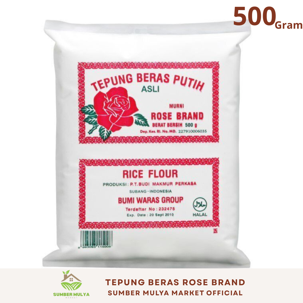 

Tepung Beras Putih Rose Brand 500 Gram - Tepung Beras Murni Kualitas Premium 500 G Cocok Untuk Bumbu Masakan Sehari-harir