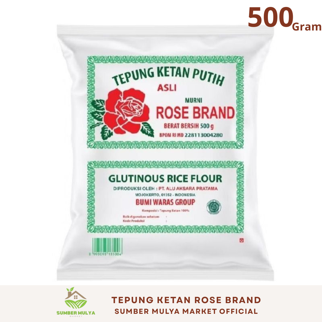 

Tepung Ketan Putih Rose Brand 500 Gram – Tepung Ketan Putih Murni Kualitas Premium 500 Gram Glutinous Rice Flour Halus & Serbaguna