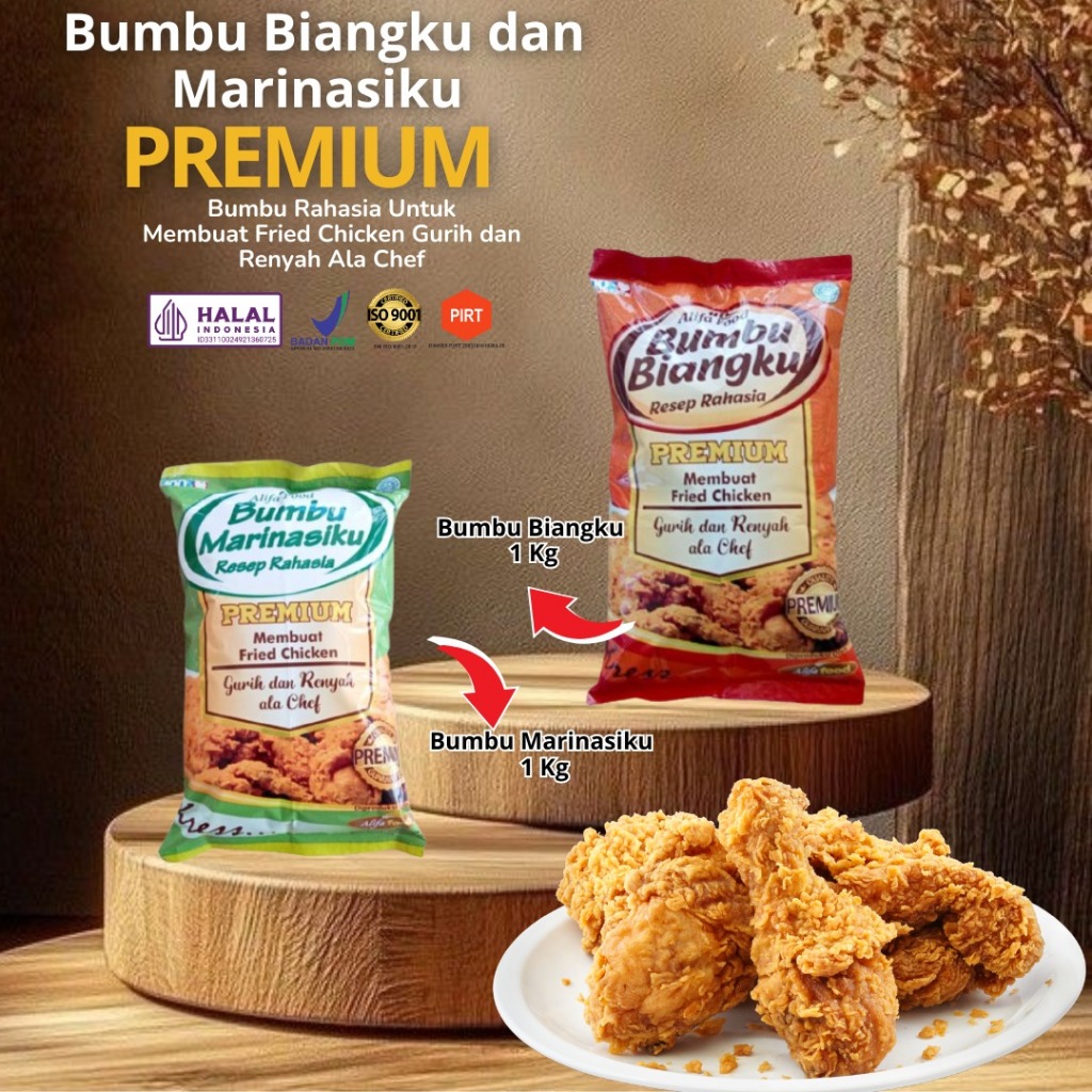 PAKET PREMIUM AlifaFood - Biang Premium 1kg, Marinasi Premium 1kg bumbu biang dan marinasi fried chi