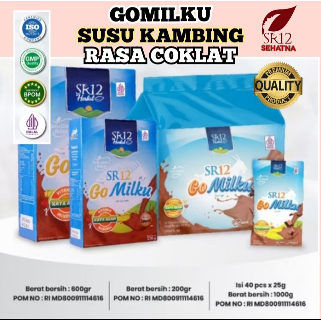 

GOMILKU SR12 | SUSU KAMBING ETAWA | SUSU RASA COKLAT | SUSU KESEHATAN
