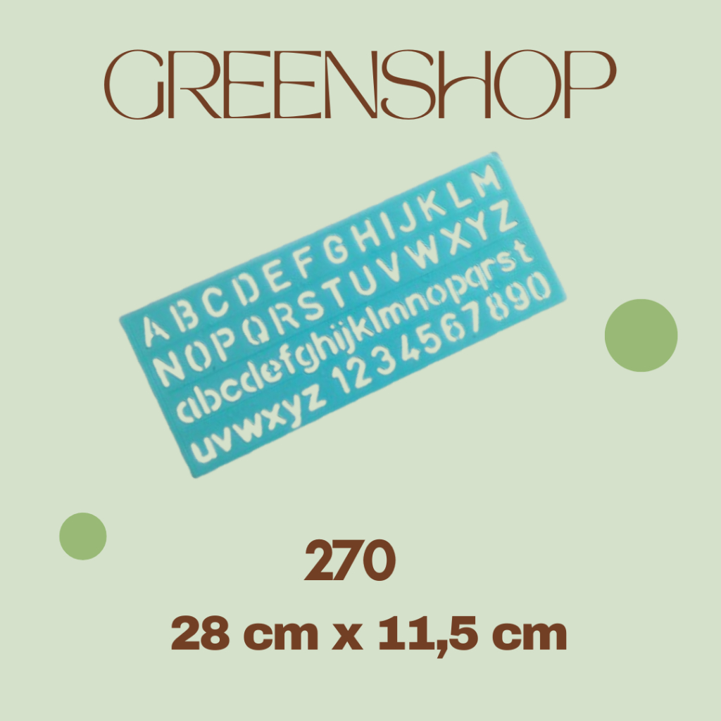 

(KECIL) PENGGARIS SABLON / PENGGARIS CETAKAN HURUF & ANGKA BT-270 SIZE KECIL