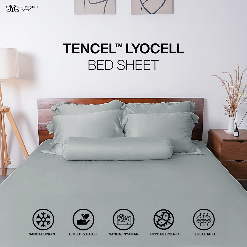 Close Your Eyes - Sprei Polos Tencel Lyocell 60s Bamboo Fiber Fitted Bed Sheet