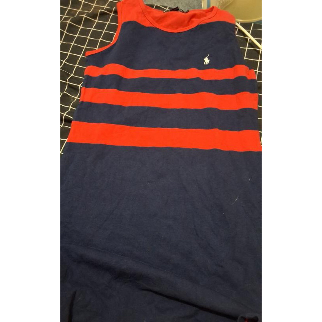 strip knit dress red navy ralph lauren