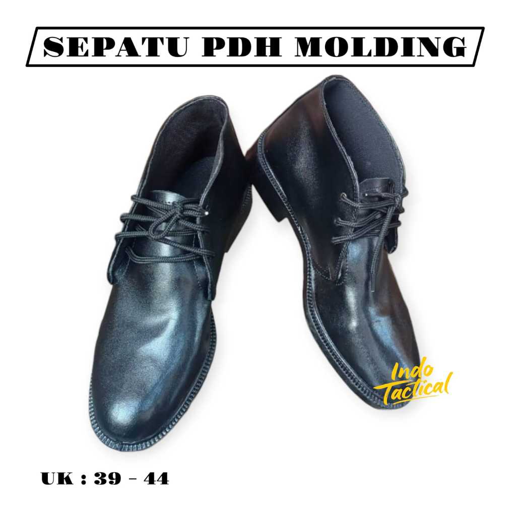SEPATU PDH PRESH MOLDING KULIT ASLI SEPATU PDH SATPAM PDH SECURITY SEPATU PDH SECURITY, TNI POLRI
