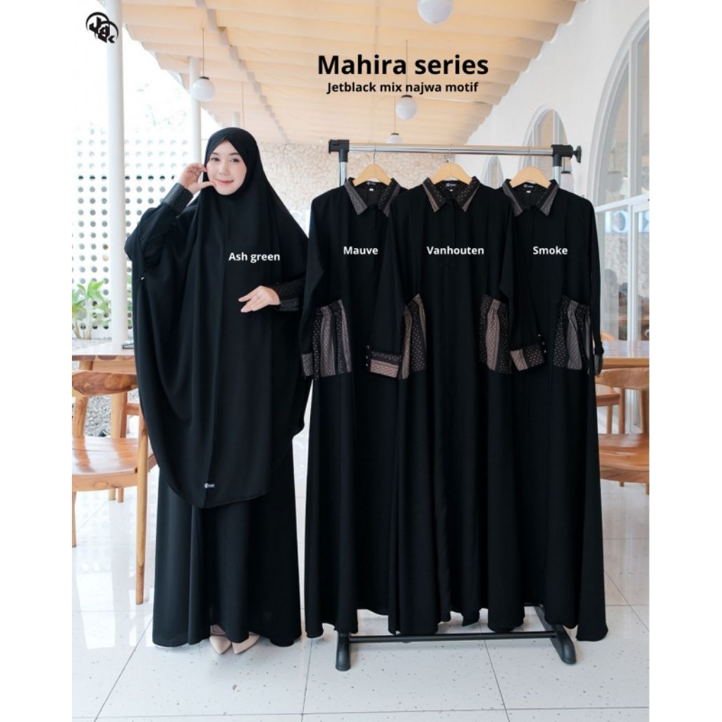 Terbaru (Langsung kirim) MAHIRA Abaya Jetblack | Gamis Syar'i Abaya Jetblack | Gamis Set Cadar| Gami