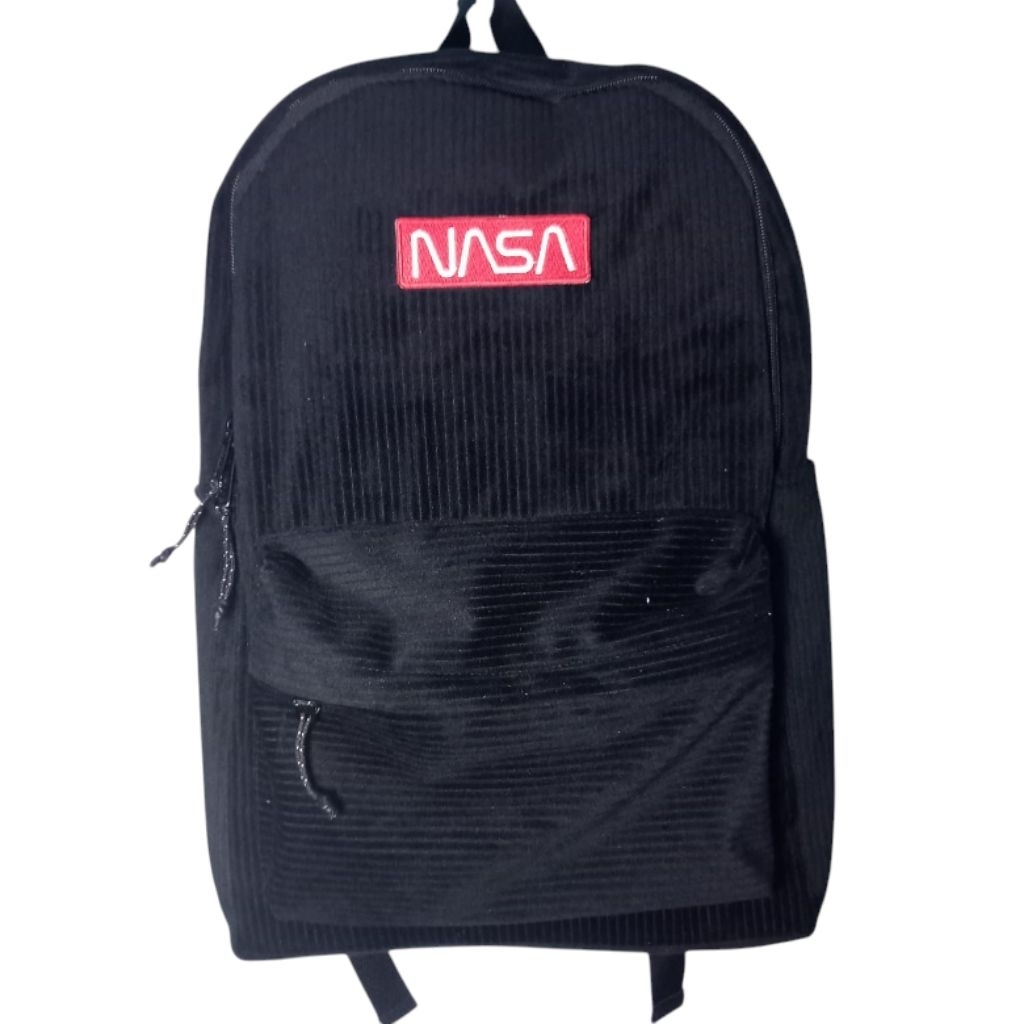 TAS RANSEL CORDUROY TULISAN NASA/TAS CORDUROY NASA BUAT ANAK SEKOLAH