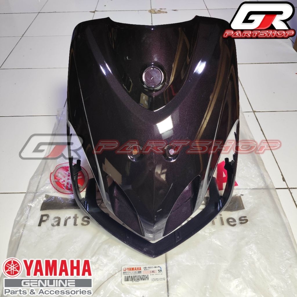 TAMENG DEPAN MIO SMILE HITAM ANGGUR 28D-P5 ORI YGP FRONT PANEL BODY DEPAN LEG SHIELD DASI BLACK HITA