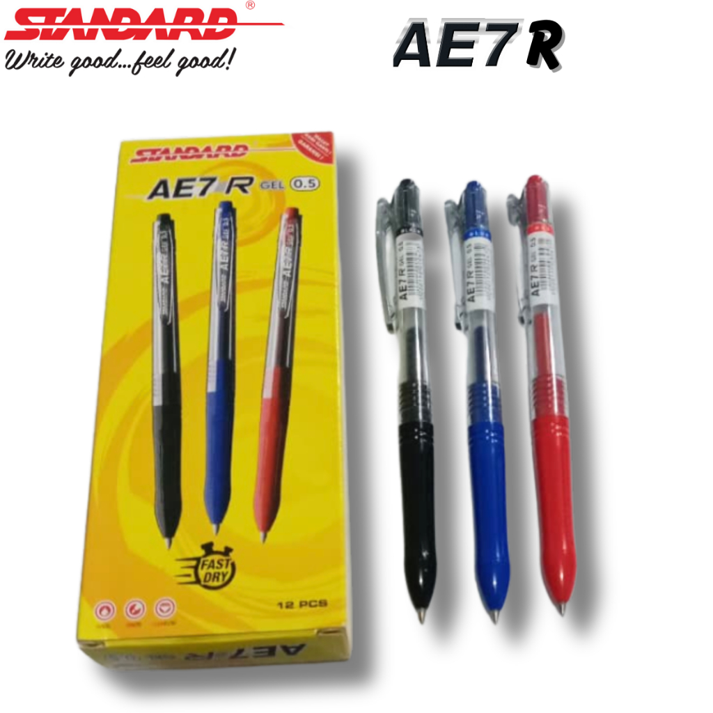 

BOLPOIN STANDART AE7 R GEL 0.5MM/BOLPOIN GEL/HITAM/BIRU/MERAH
