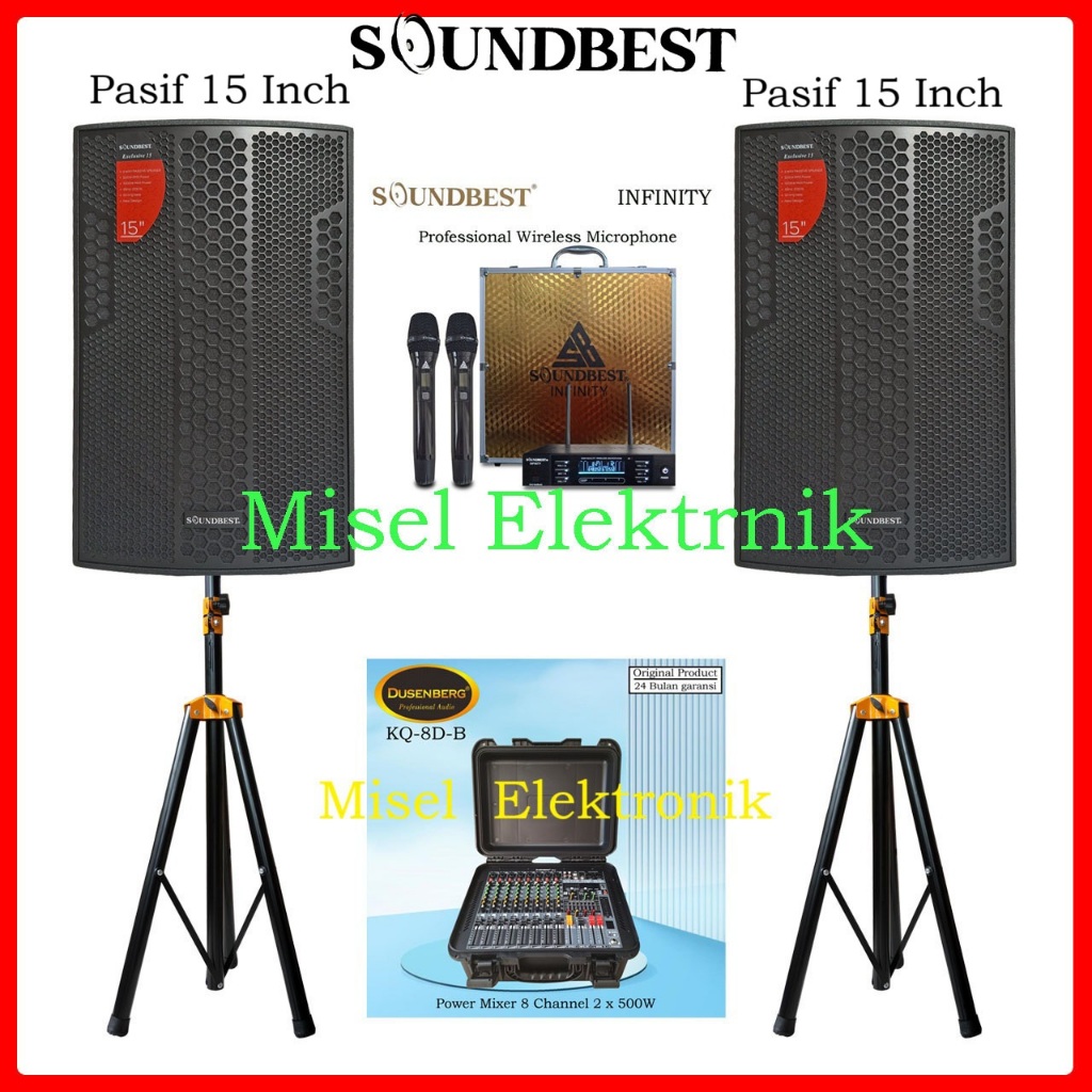 Paket Sound System Indoor Speaker Pasif 15 Inch Sounebest Exclusive 15