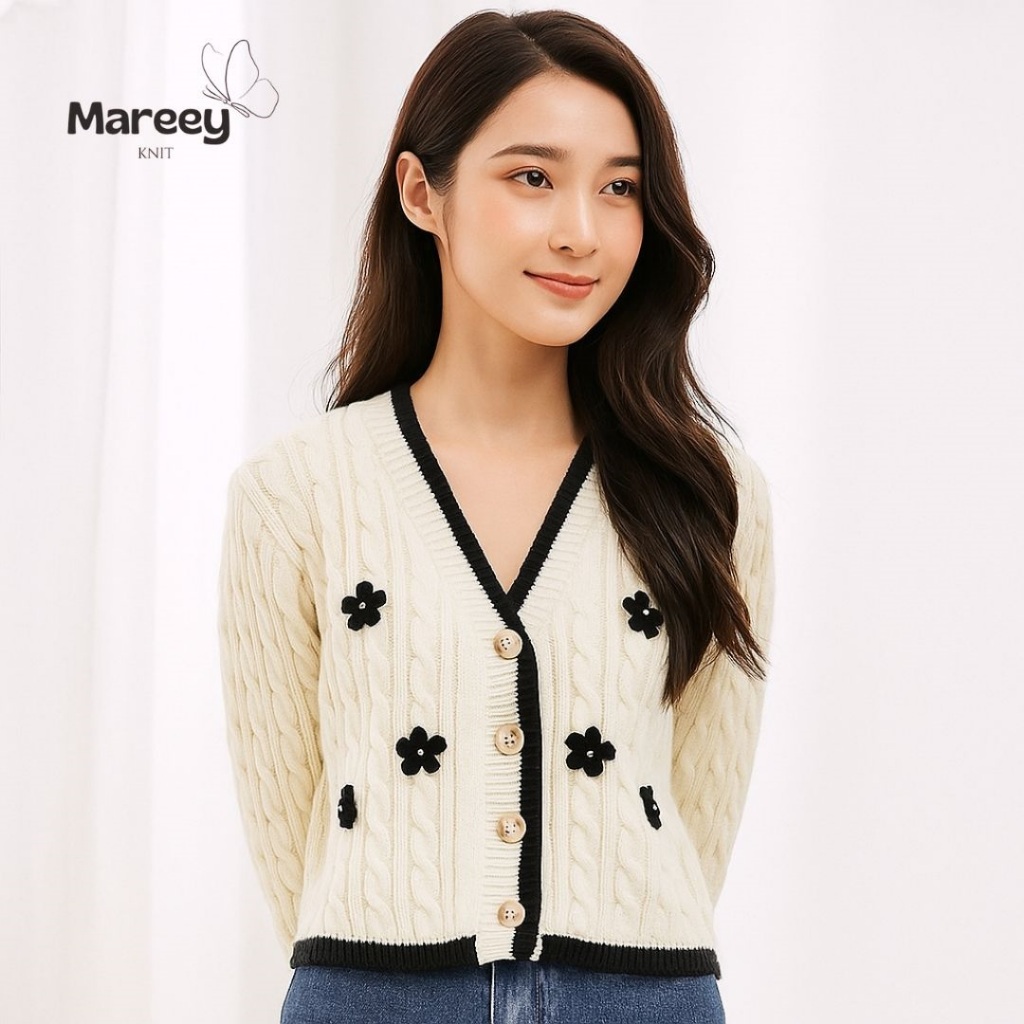 Mareey - Morifolium Cardigan  Knitwear Tweed Kepang Premium (WBE)