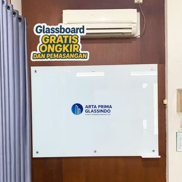 

glassboard 80 x 100 cm / papan tulis kaca 80 x 100 cm
