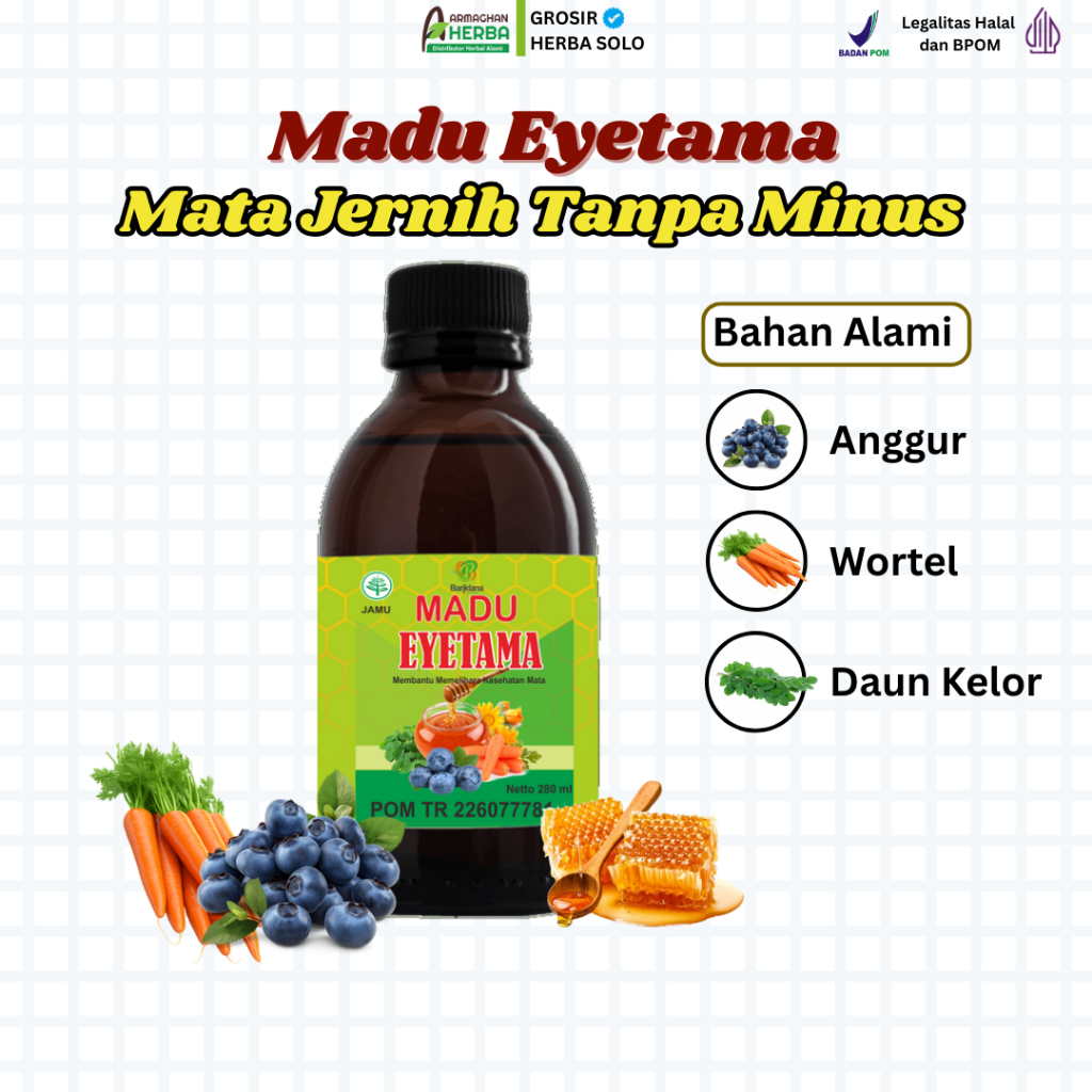 

[BISA COD] Madu Eyetama - Madu Herbal Alami Mnejaga Kesehatan Mata
