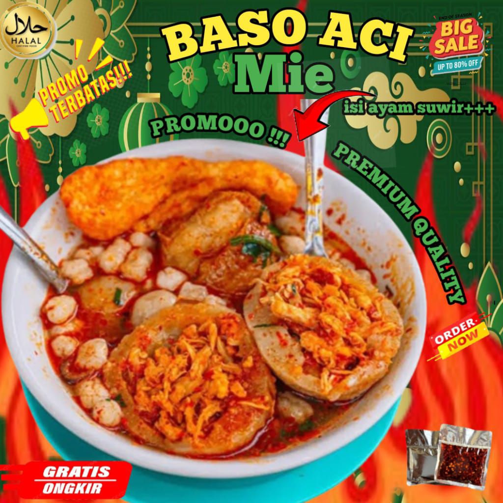 

SPESIAL PROMO BASO ACI JUMBO ISIAN AYAM SUWIR + MIE BOCI PAKET HEMAT DISKON BESAR BESARAN KENYANG SEHARIAN