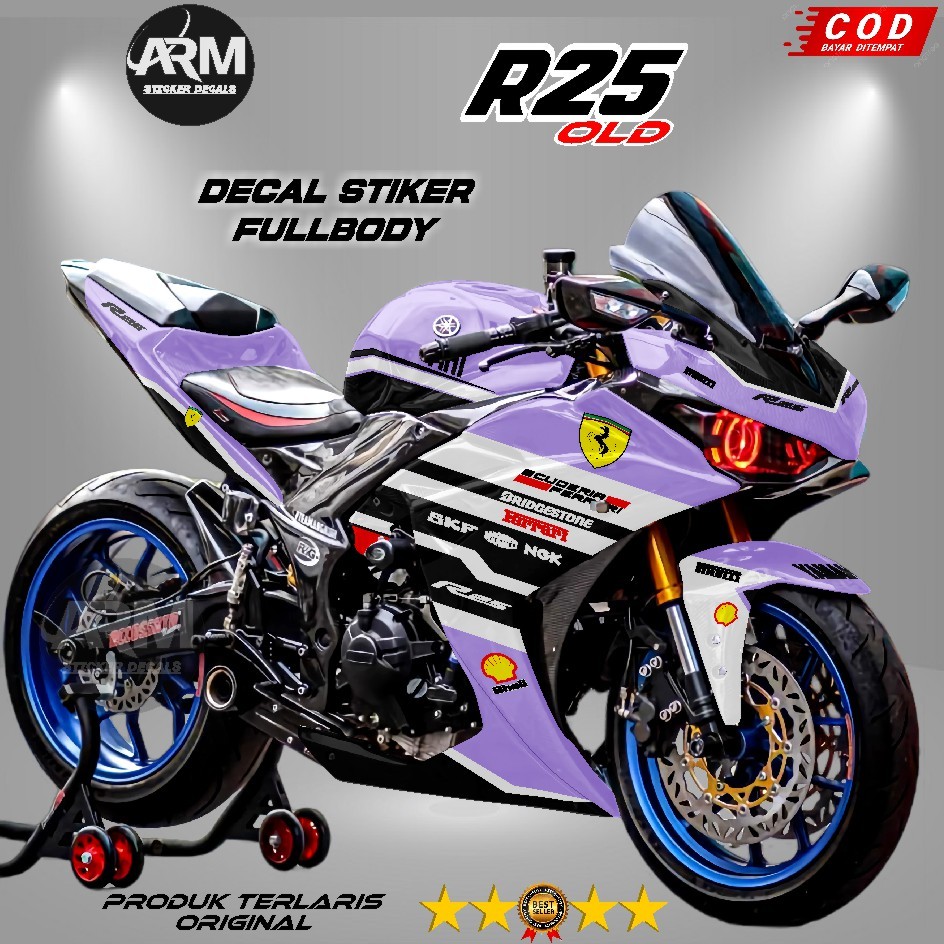 Decal R25 Full Body Decal Yamaha R25 Old Stiker R25 Full Body Stiker Yamaha R25 Variasi Ferrari