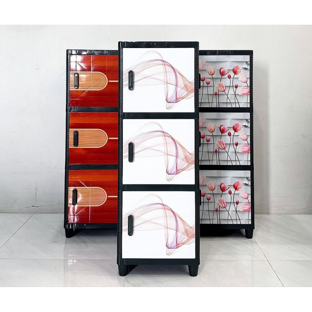 Lemari plastik 3 susun swing Tebal PONTIANAk