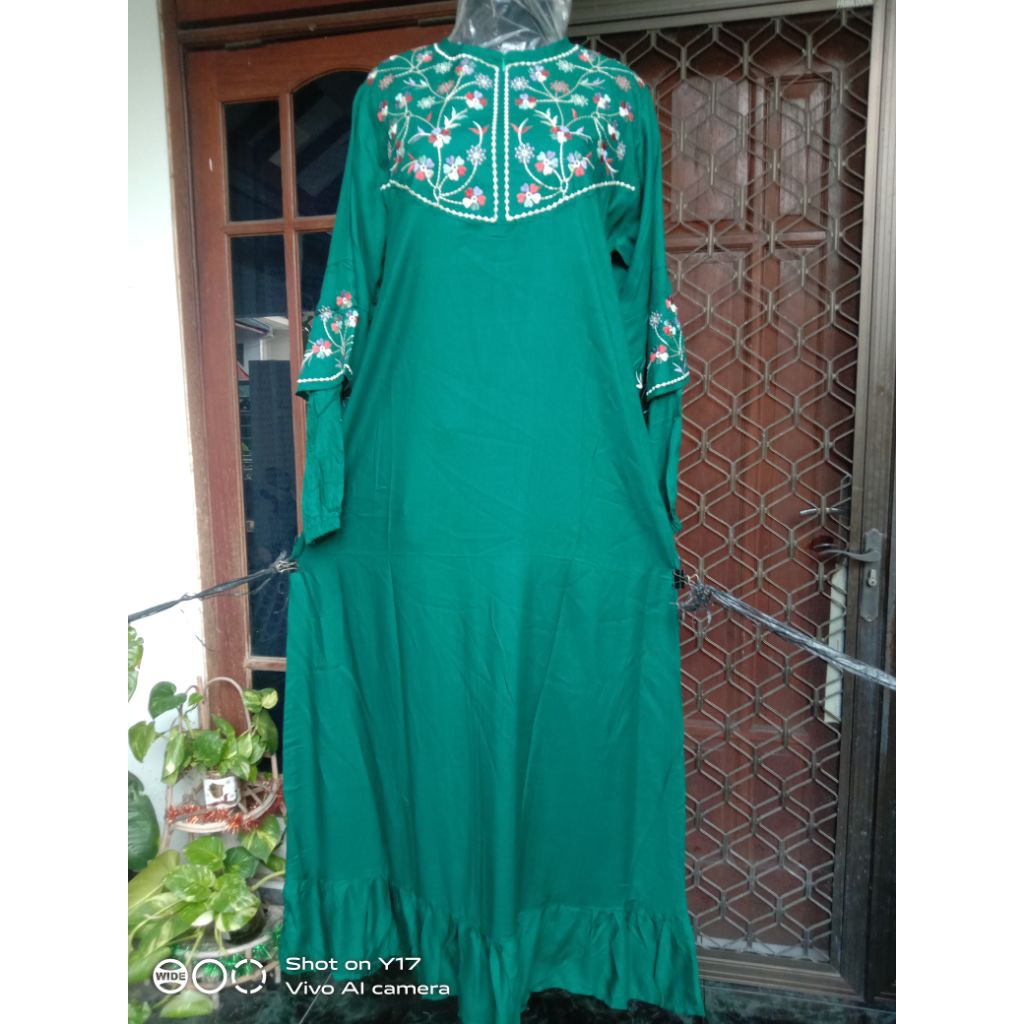 gamis bordir rayon