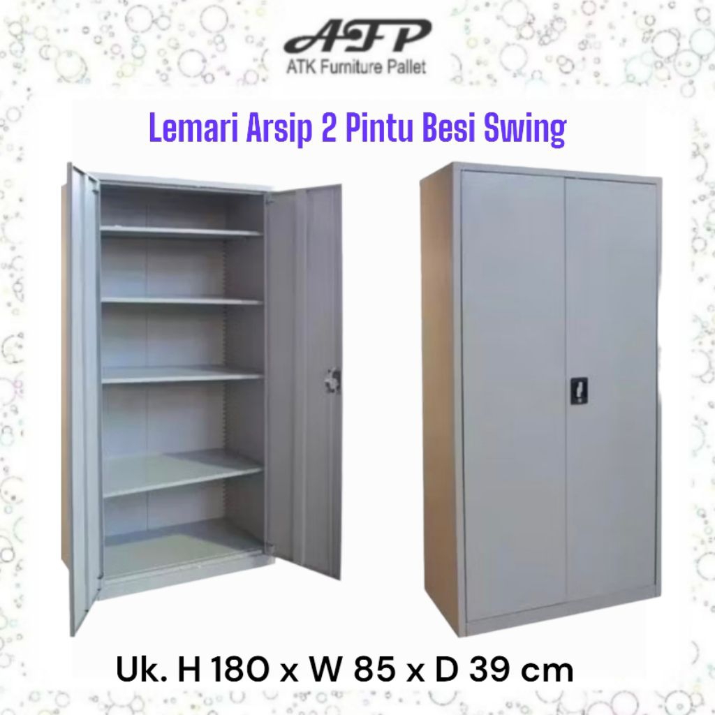 Lemari arsip 2 pintu besi ayun
