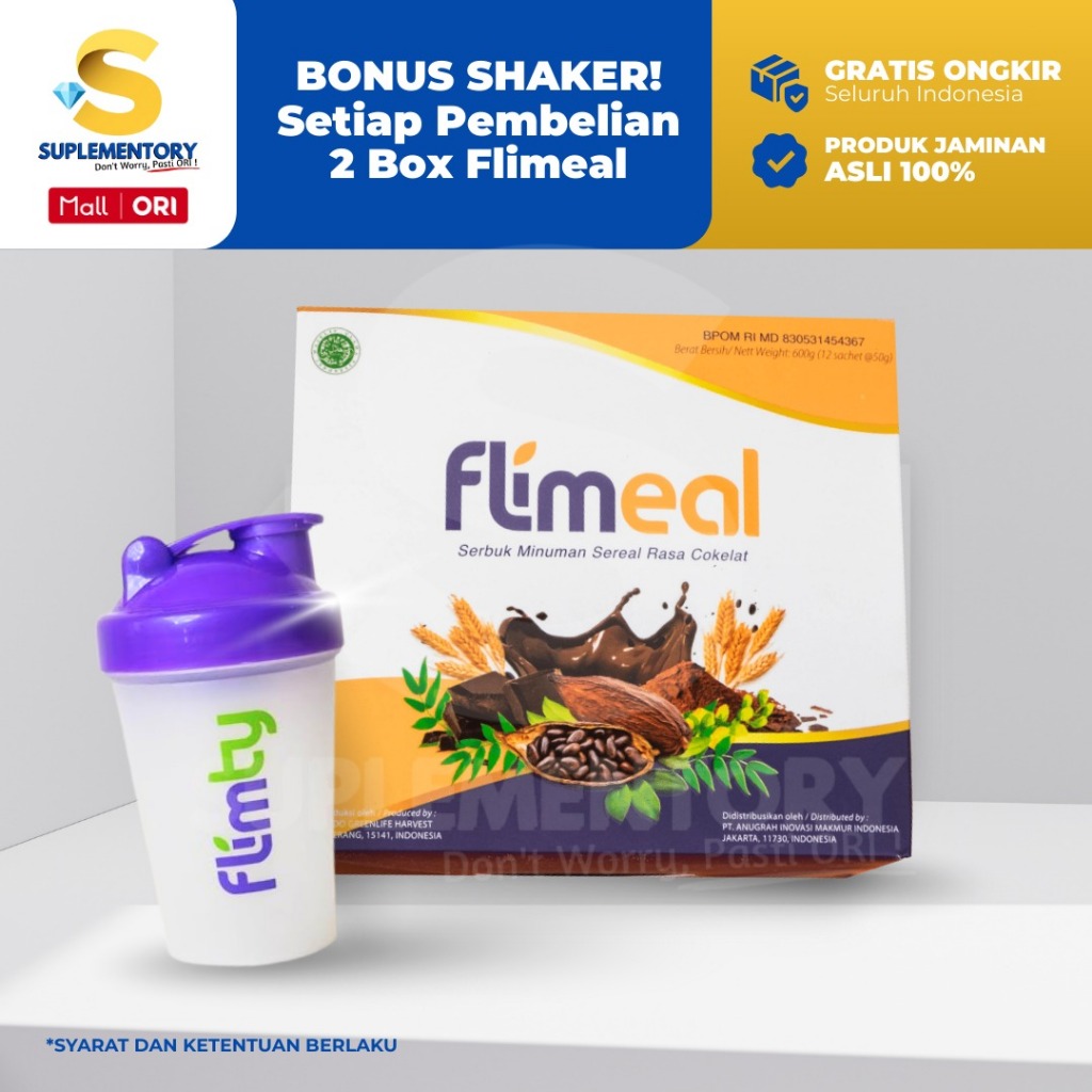 

Flimeal Flimty Meal Replacement Makanan Diet Bergizi Tinggi Protein Rendah Gula diabetes cocok juga flimmeal
