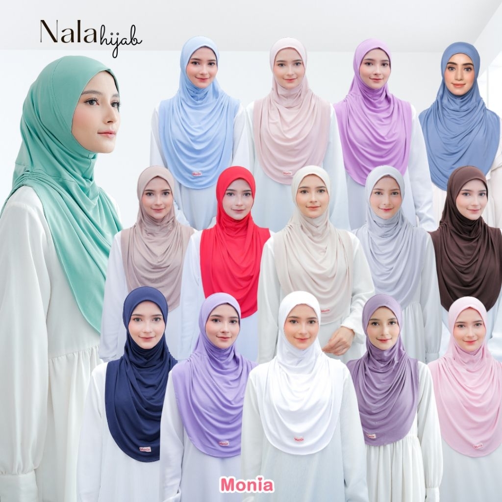 Monia - Nala XL remaja dewasa hijab instan remaja dewasa syari bergo jilbab sekolah ngaji daily