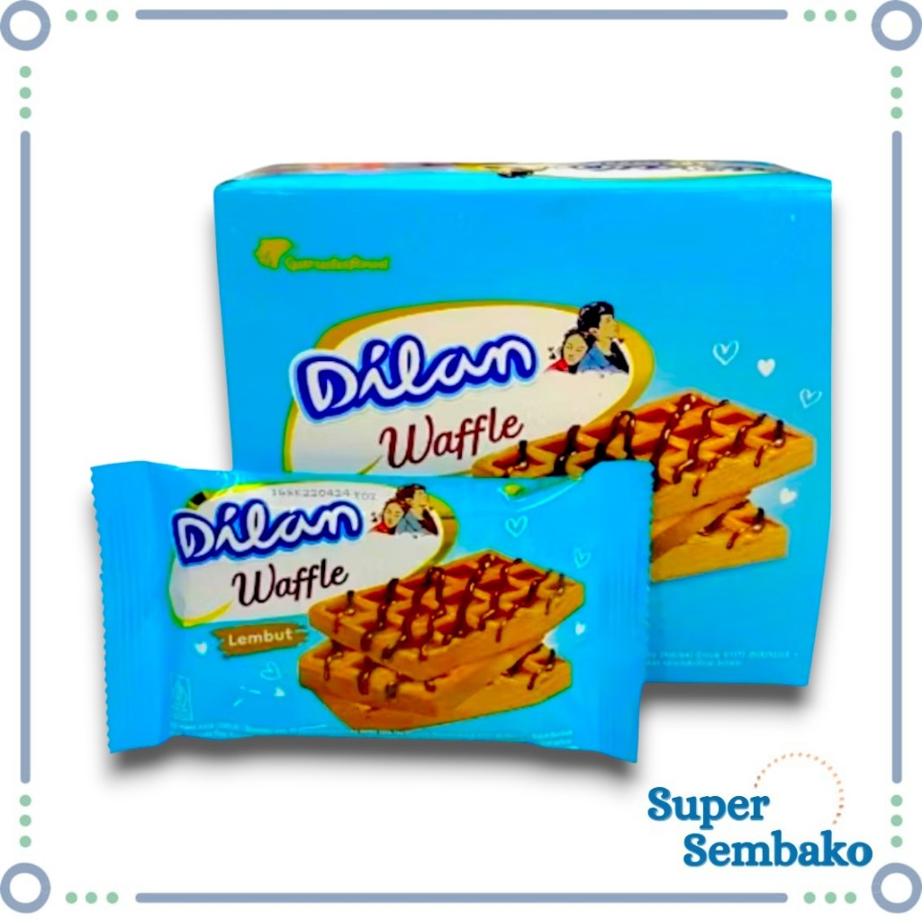 

SNACK WAFER COKELAT DILAN WAFFLE CHOCOLATE 16g PER BOX ISI 12 BUNGKUS SACHET