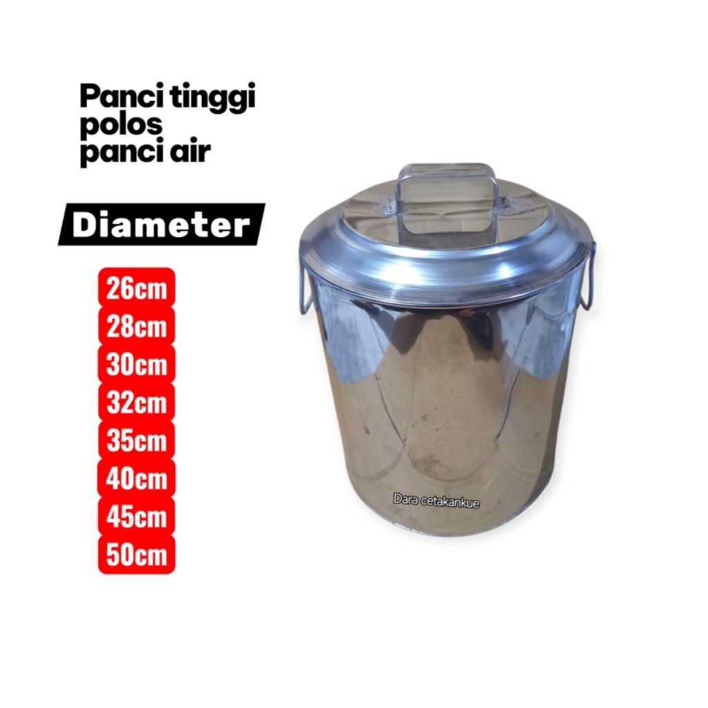 Tong air polos Stainless 28cm Dandang panci bubur ayam soto