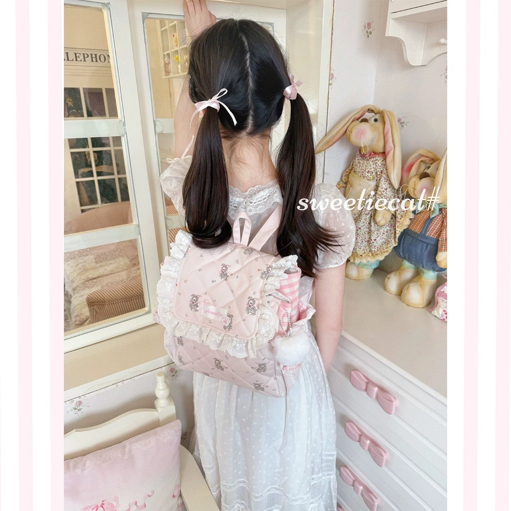 Ready  -  TAS RANSEL BACKPACK RANSEL PINK AESTHETIC COQUETTE TAS RANSEL PINK LUCU