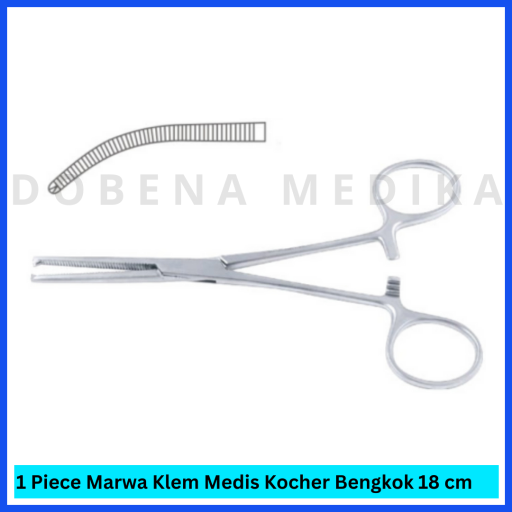 Marwa Klem Medis Kocher Bengkok 18 cm