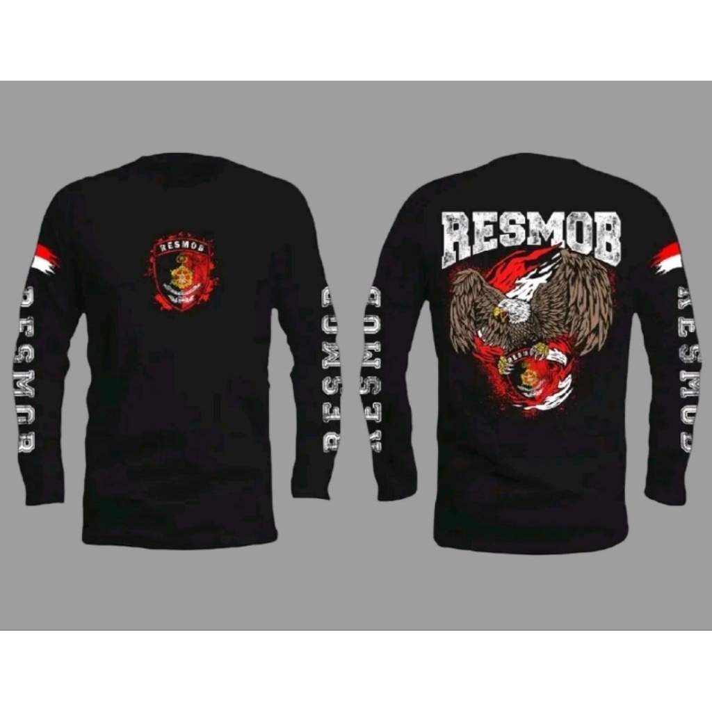 KAOS RESMOB HITA Lengan Panjang  Baju Pria Polisi Distro
