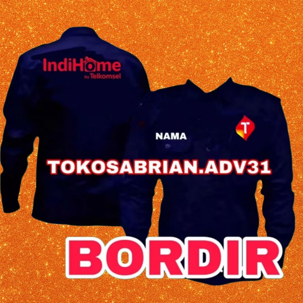 KEMEJA TELKOMSEL SERAGAM TELKOM BAJU KEMEJA INDIHOME BAJU INDIHOME NAVY