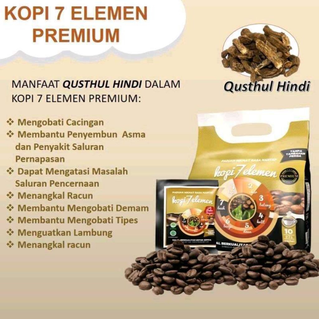 

HNI kopi herbal 7 Elemen premium Isi 10