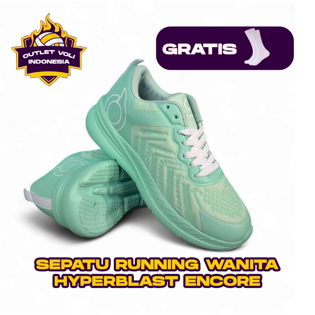 Sepatu Ortus Hyperblast Encore Tosca Wanita Sepatu Olahraga Senam Running Sneakers Ringan Anti Licin