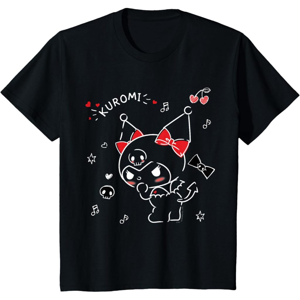 Baju kaos anak Kuromi Mischievous Tee Shirt T-Shirt