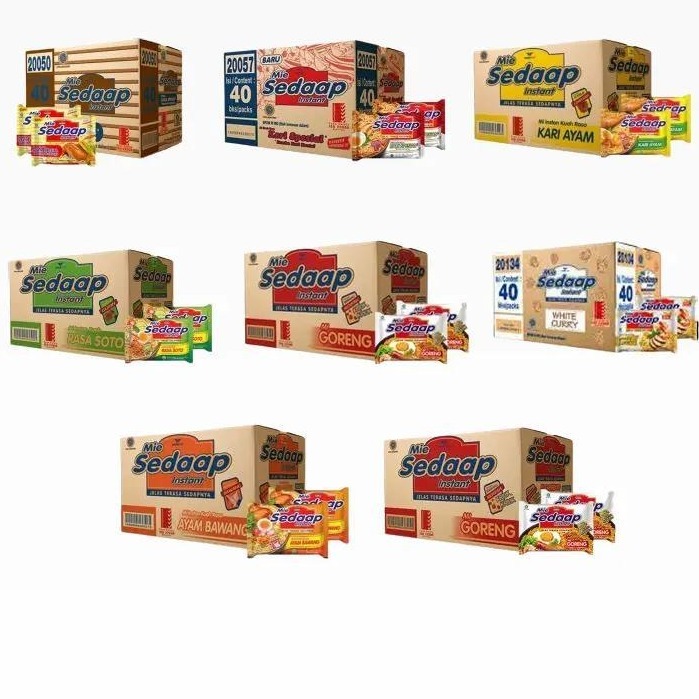 

Mie Sedaap Karton Isi 40pcs – Mie Instan Murah Hemat Ayam Bawang, Soto, Kari Spesial, White Curry