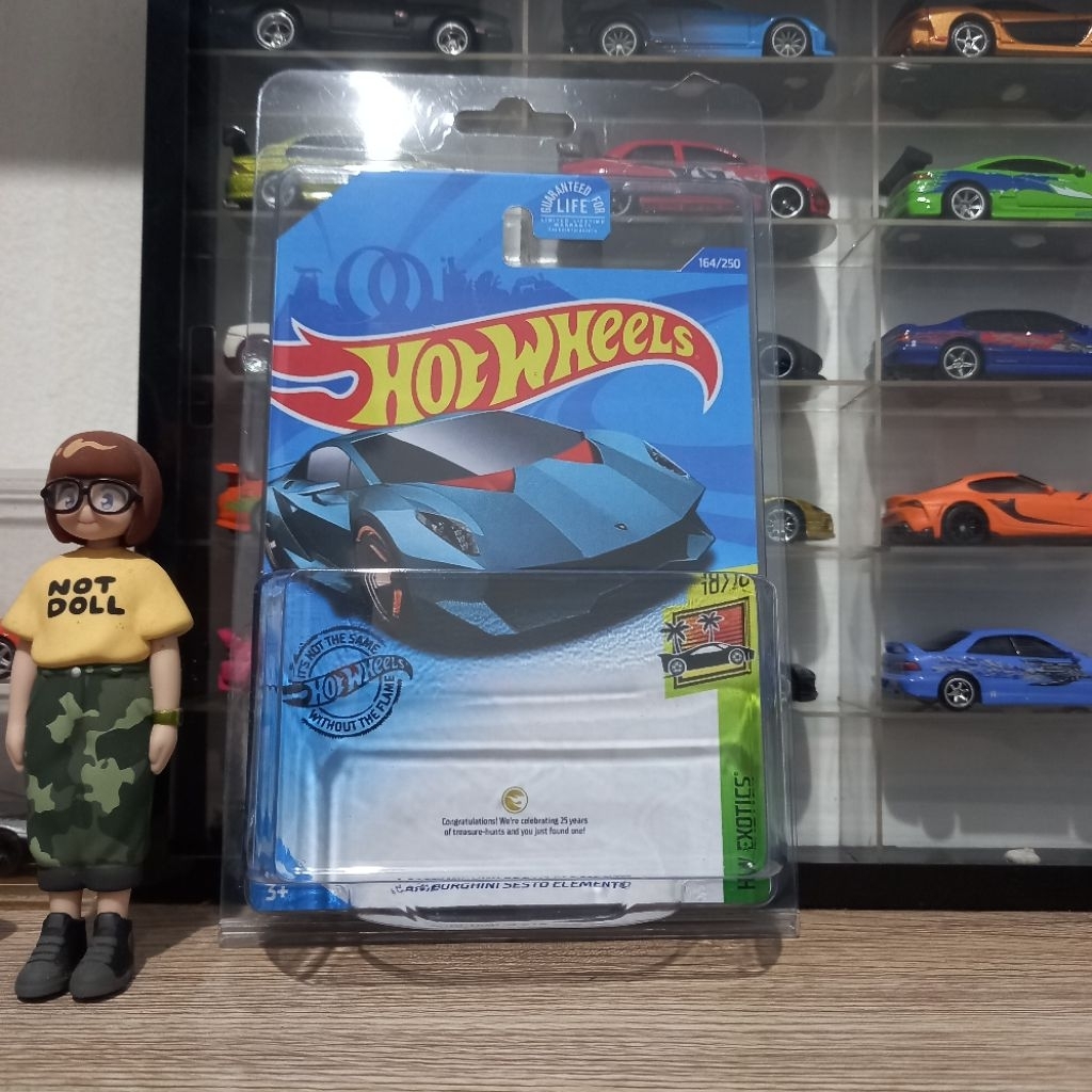 Custom Card Lamborghini Sesto Elemento Blue/Biru Super Treasure Hunt Hot Wheels