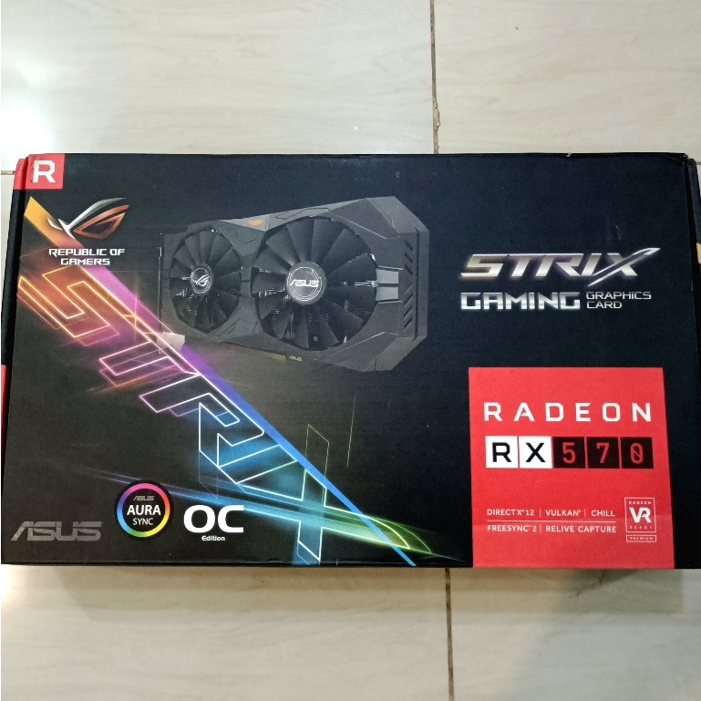 Asus ROG Strix RX 570 4GB SECOND FULLSET MULUS