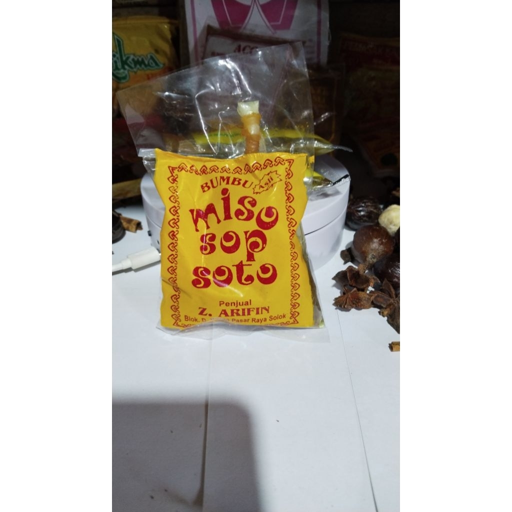 

minyak masak miso sop soto Zai'firmon Spesial 50g 1pcs Kualitas Asli Minang Enak & Mudah Digunakan 1 Pack Isi 20 Pcs Berat 1kg