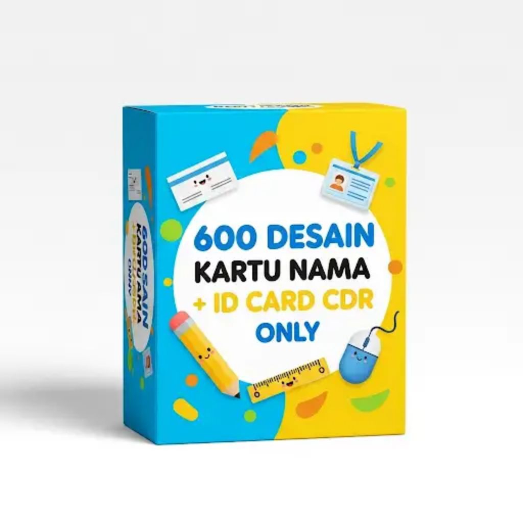 600 Desain Kartu Nama + Id Card Cdr Only - Template