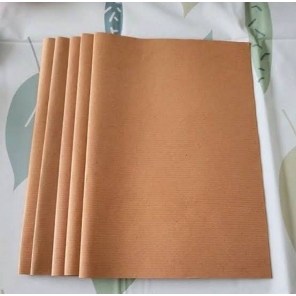 Sampul Buku Coklat Polos – Kertas Kraft Tebal & Rapi - Sampul Buku