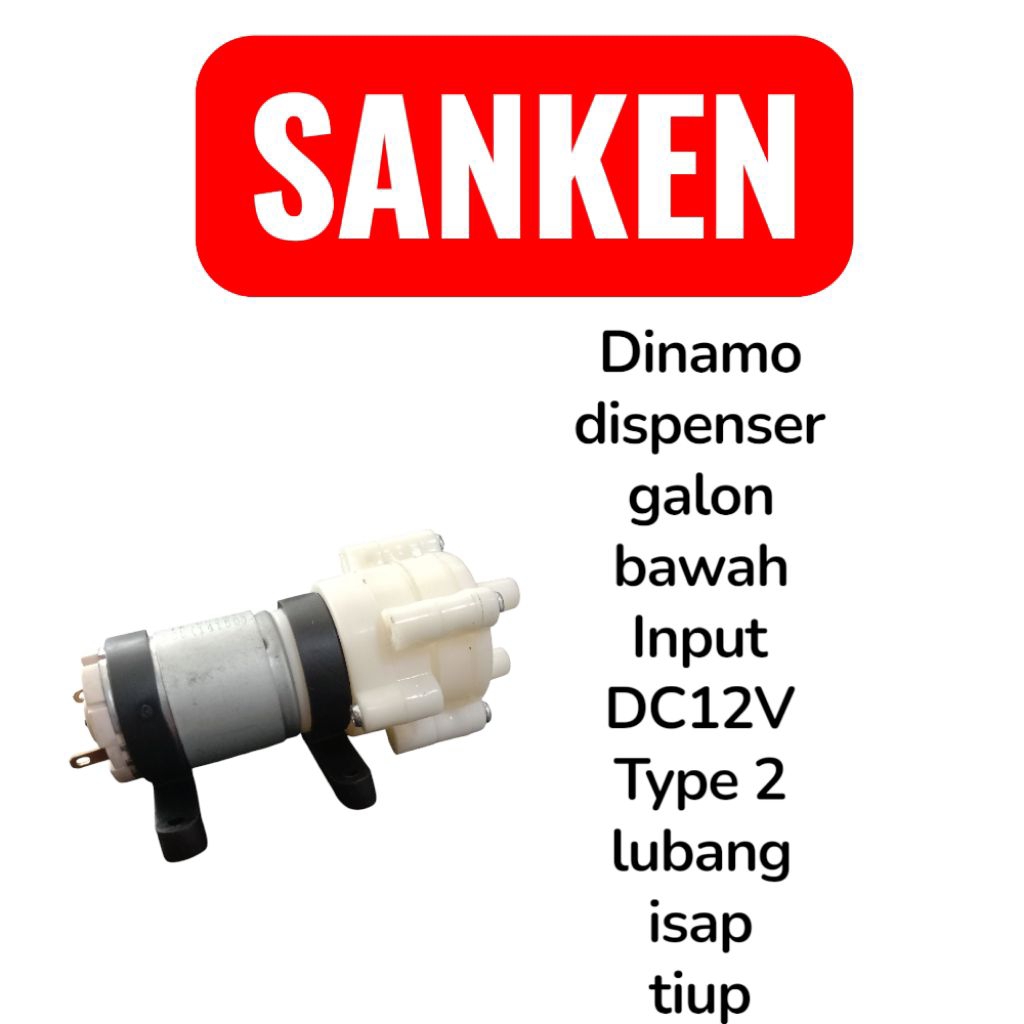 Dinamo pompa dispenser air galon bawah Sanken